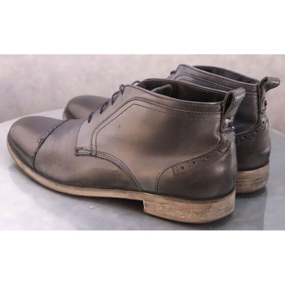 Stacy Adams Men\'s Cap Toe Chukka Boots Size 10 D Leather Black main image 4